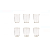 Set 6 Pahare Reutilizabile pentru Apa, Transparente cu Glitter Auriu, 300ml