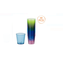 Set 16 Pahare Shot Reutilizabile, Culori Pale, 30ml