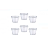 Set 20 Boluri Rotunde Reutilizabile cu Capac, Transparente, 165ml