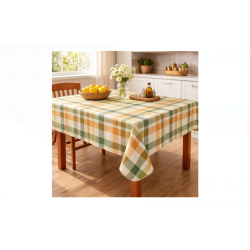 Fata de Masa Plastifiata Maro Verde in Carouri 180x140cm
