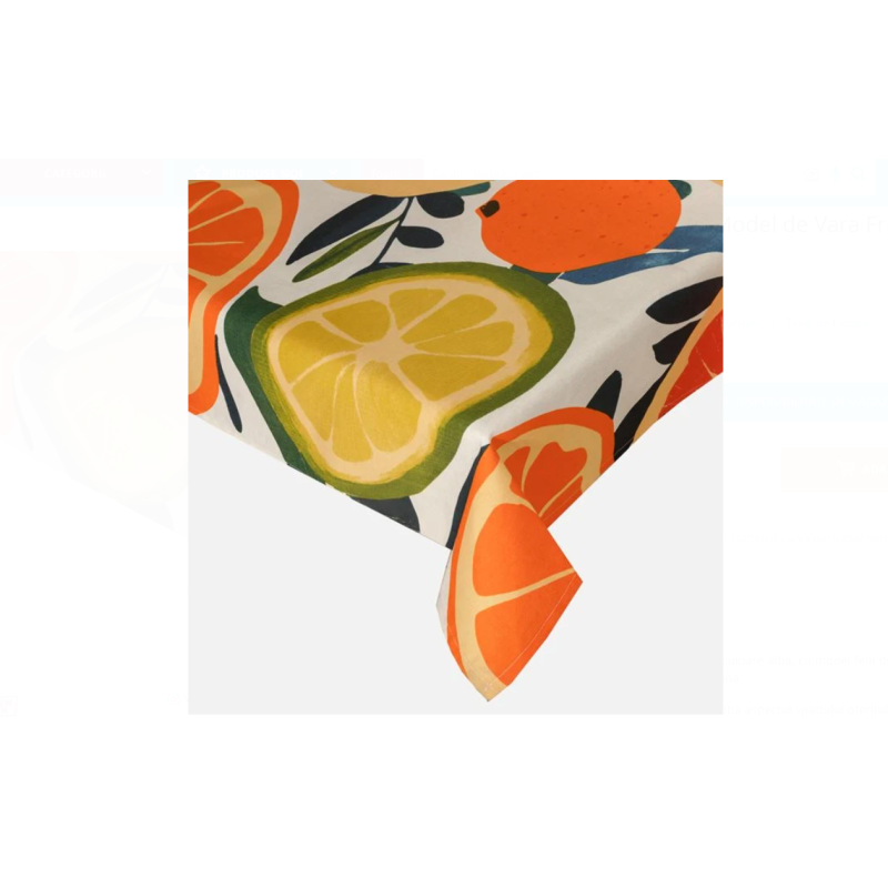 Fata de Masa cu Model de Vara Fructe 180x140cm