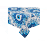 Fata de Masa de Vara Ecru Ochi Albastru Bleu 180x140cm