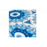 Fata de Masa de Vara Ecru Ochi Albastru Bleu 180x140cm
