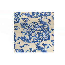 Fata de Masa de Vara Bej cu Model Albastru Baroc 180x140cm