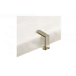 Cleme din Plastic Maro Transparent cu Baza Metalica Fixare Fata de Masa - 4buc