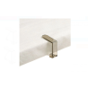 Cleme din Plastic Maro Transparent cu Baza Metalica Fixare Fata de Masa - 4buc