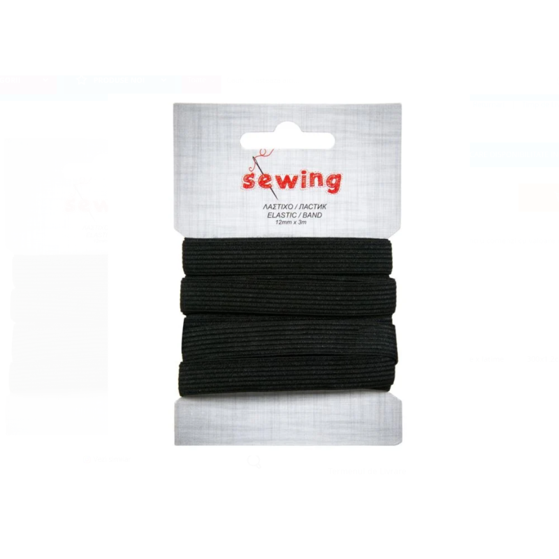 Elastic Croitorie Negru 300x1.2cm