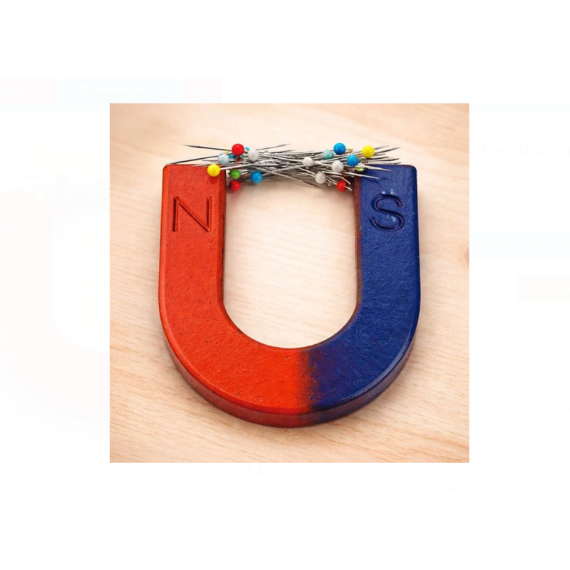 Magnet Potcoava Rosu Albastru
