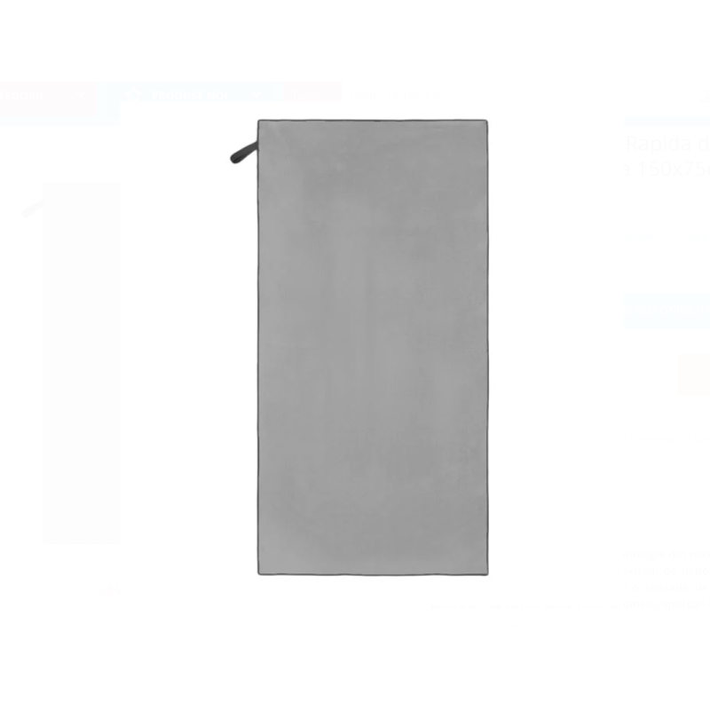 Prosop Sport Microfibra Gri 150x75 cm