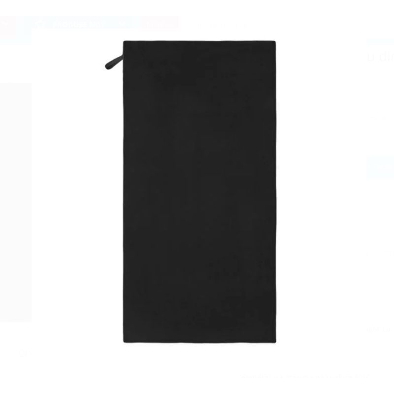 Prosop Plaja Microfibra Negru 150x75 cm